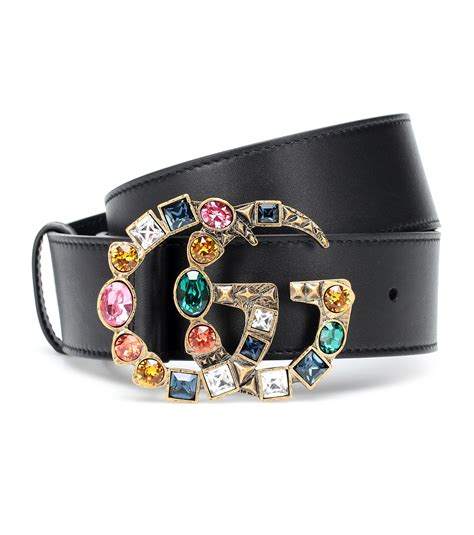 gucci embellished leather belt.